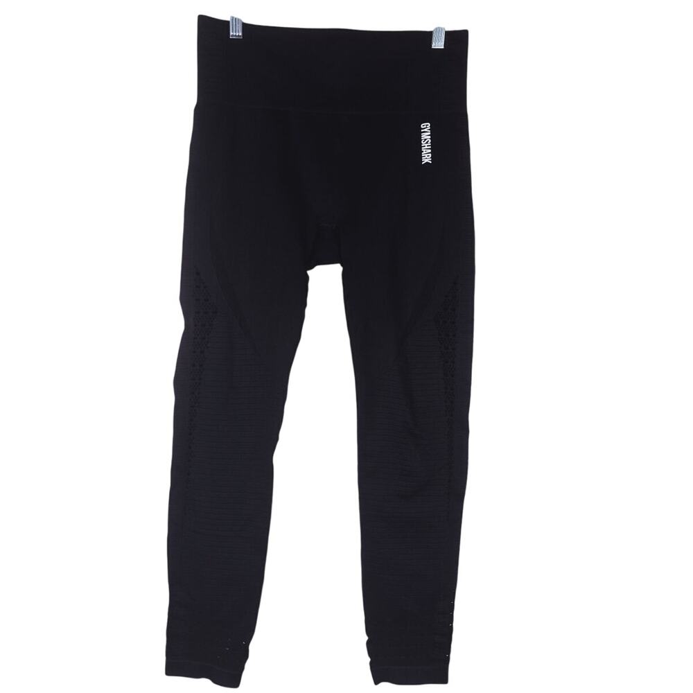 Gymshark Black Perferated Athletic Hiking Walking Leggings Large